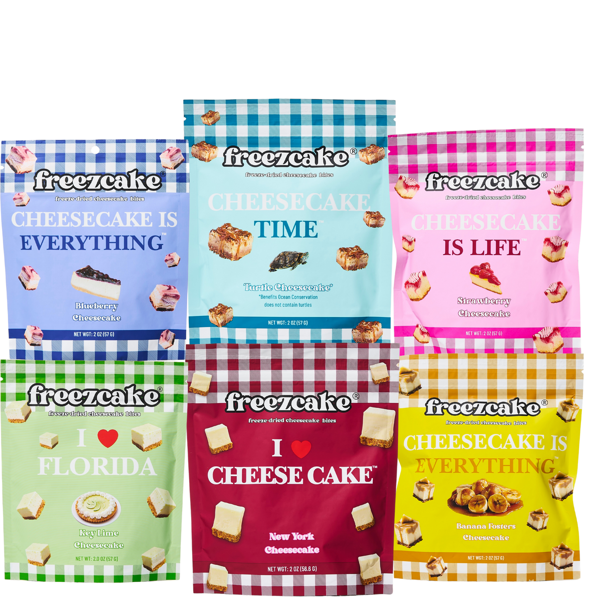 Freezcake Classic 6 Sampler Pack: Freeze-Dried Cheesecake Bites