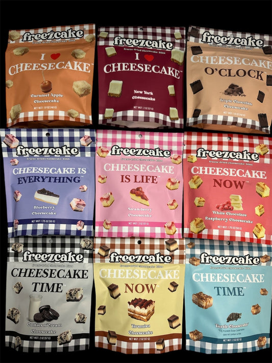Freezcake Ultimate 9 Pack - Gift Set of All Flavors Snack Natural Crunch Cookie Biscuit - freezcake