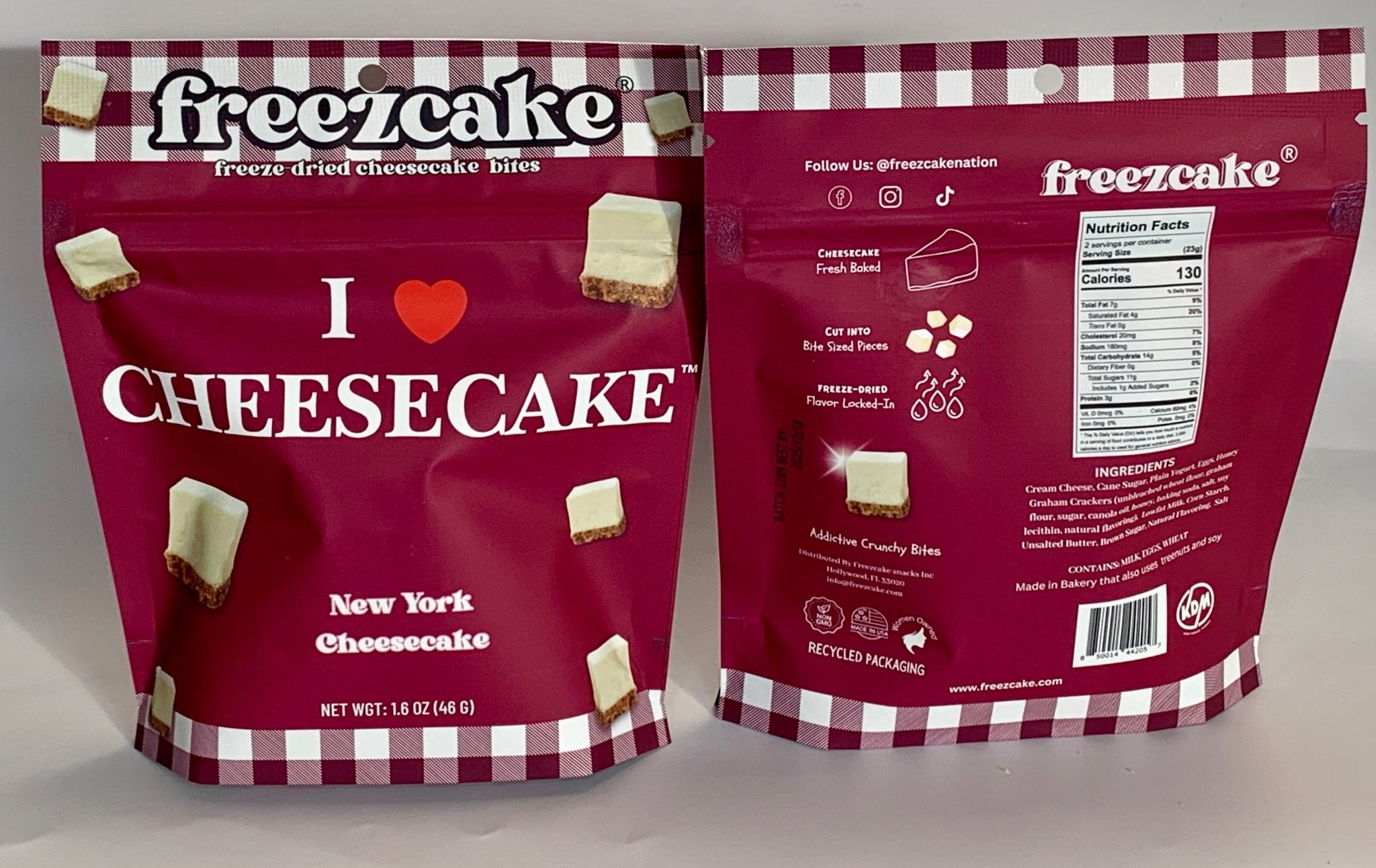 New York Cheesecake: 3 Pack Freeze Dried Cheesecake Bites - freezcake