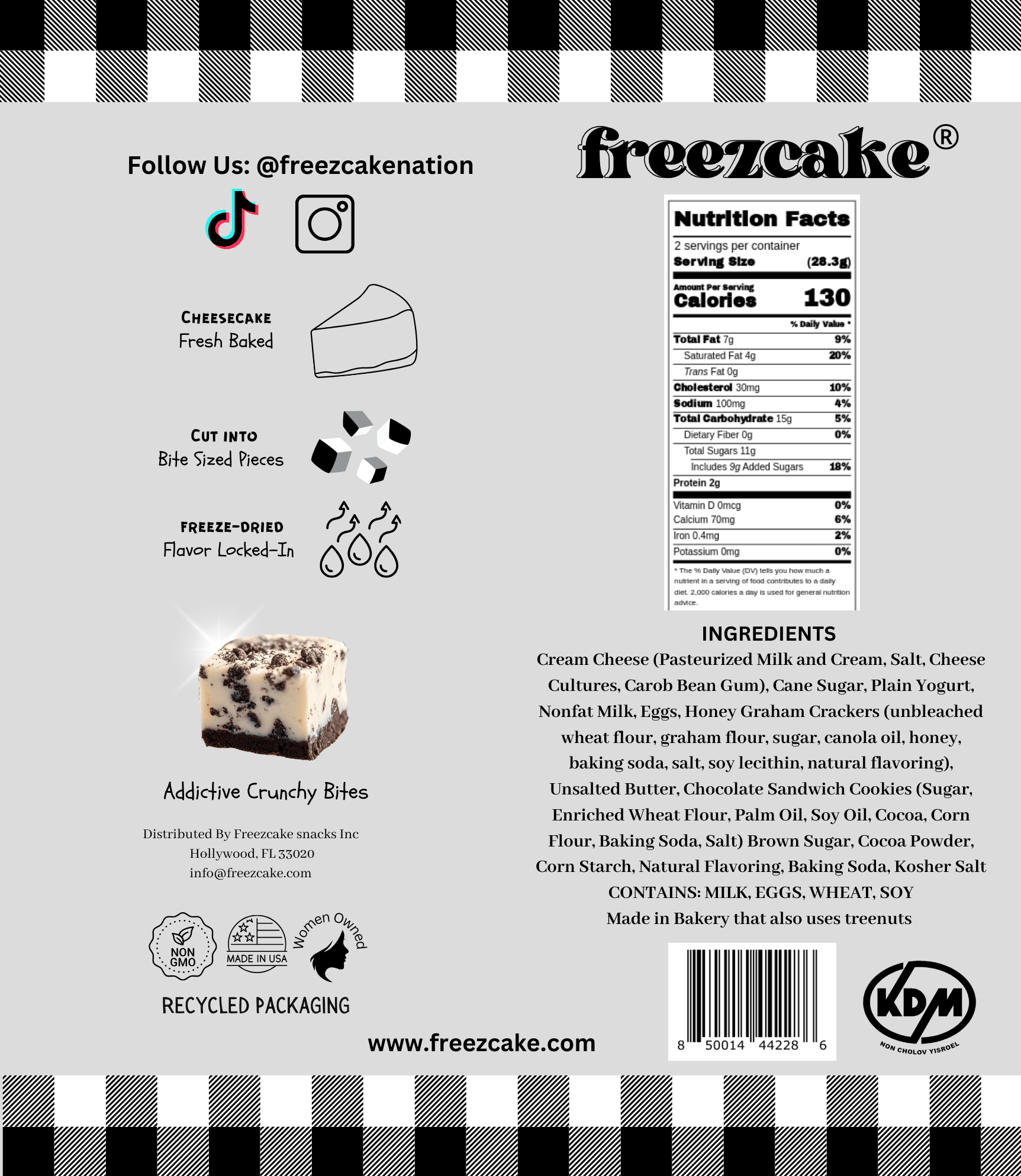 Cookies and Cream 3 Pack - freezcake
